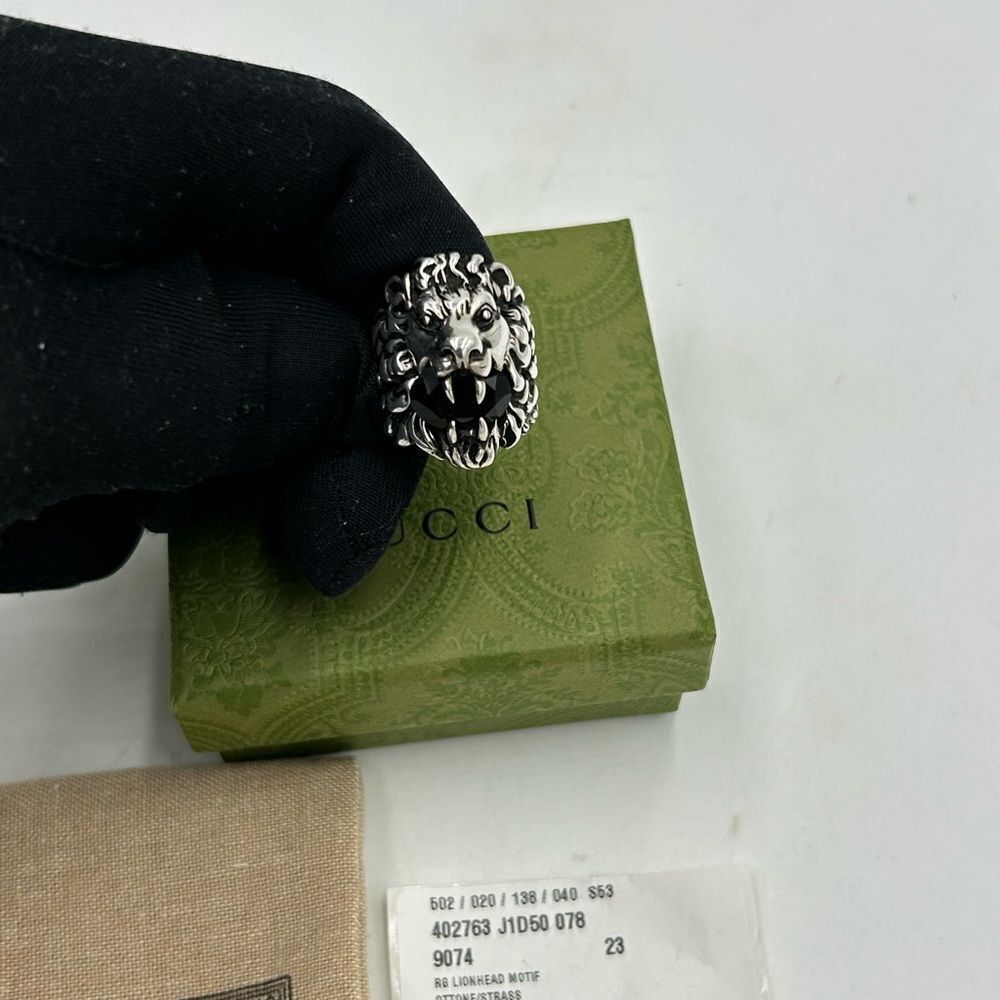 Men's Gucci iconic Lionhead ring size 10 made in Italy - Picture 6 of 8